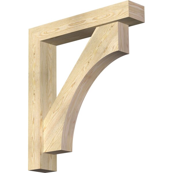 Ekena Millwork Westlake Block Rough Sawn Bracket w/ Offset Brace, Douglas Fir, 6"W x 32"D x 36"H BKT0604X32X36WTL05RDF - main